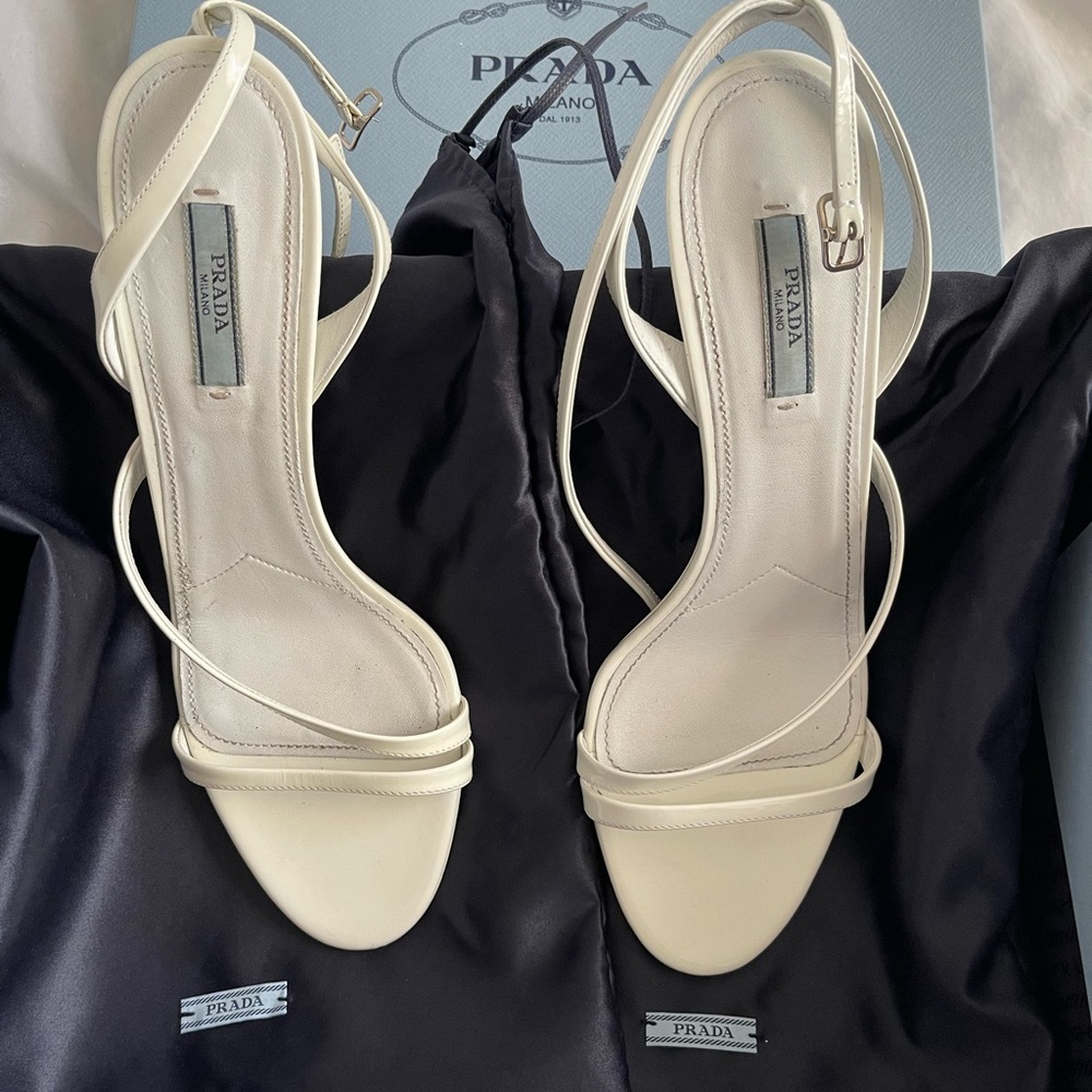 Prada White Sandals Size 40